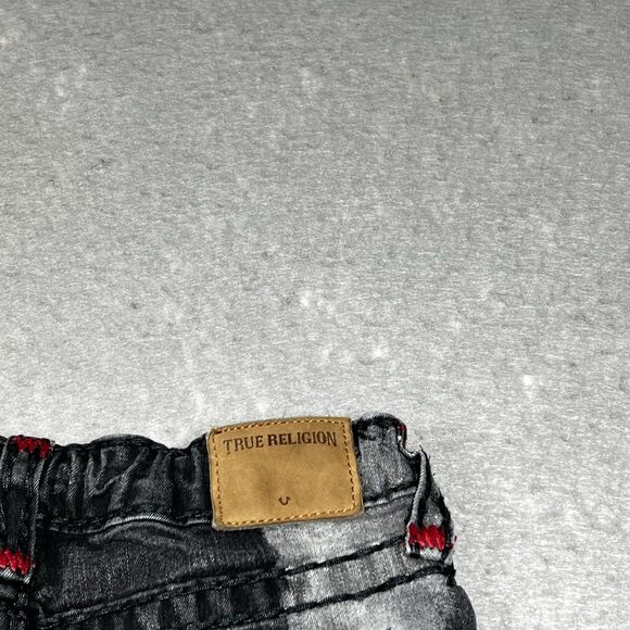 True Religion Jeans Boys Size 7 Black Gray Geno Super T Jeans Pockets - Picture 7 of 13
